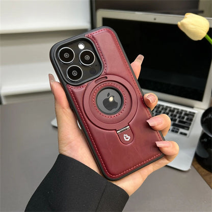 Coque Magnétique En Cuir PU Avec Anneau De Support pour iPhone 12 Pro Max