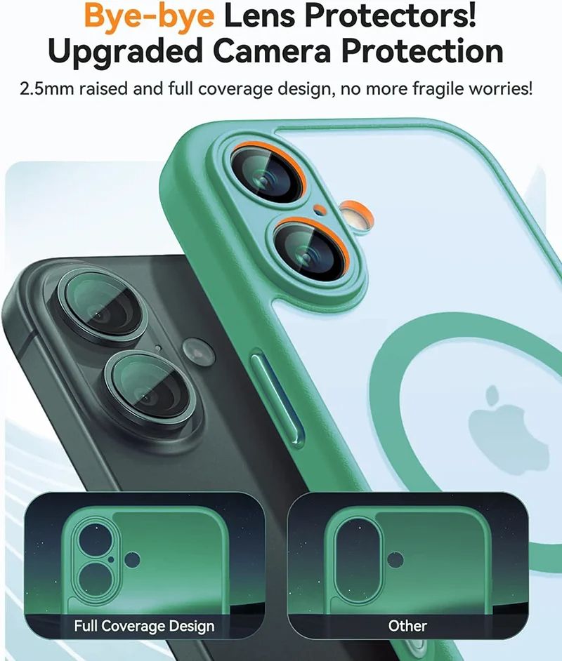 Coque Magnétique Translucide avec Bordures Renforcées pour iPhone 15