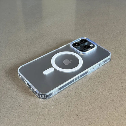 Coque Magnétique Transparente Antichoc pour iPhone 14 - Transparent