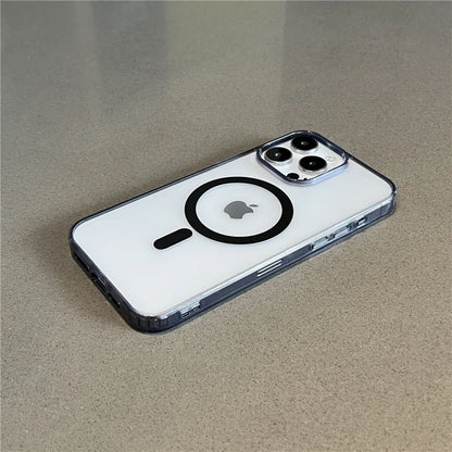 Coque Magnétique Transparente Antichoc pour iPhone 14 - Noir