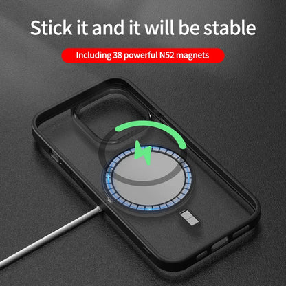 Coque Magnétique Transparente avec Cadre en Métal pour iPhone 16 Pro Max