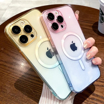 Coque Magnétique Transparente Souple Design Dégradé Élégant pour iPhone 14