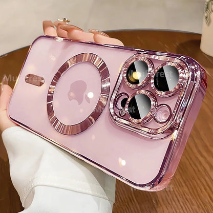 Coque Magnique Transparent Avec Anneau de Protection pour iPhone 14 Pro Max