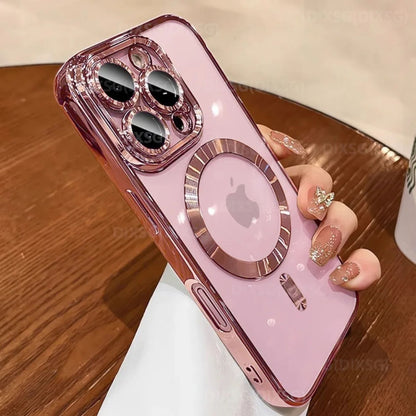 Coque Magnique Transparent Avec Anneau de Protection pour iPhone 14 Pro Max