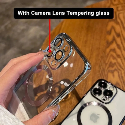 Coque Magnique Transparent Avec Anneau de Protection pour iPhone 14 Pro Max
