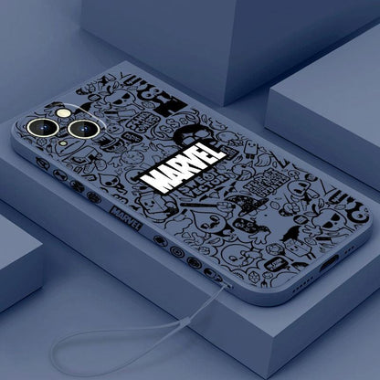 Coque Marvel Dessin pour iPhone 16 - Coque Wiqeo 10€-15€, Coque, iPhone 16, Silicone Wiqeo, Déstockeur de Coques Pour iPhone