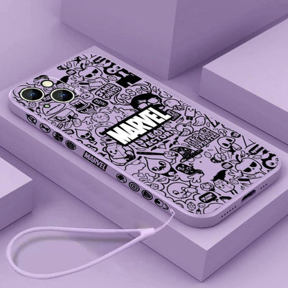 Coque Marvel Dessin pour iPhone 16 - Coque Wiqeo 10€-15€, Coque, iPhone 16, Silicone Wiqeo, Déstockeur de Coques Pour iPhone