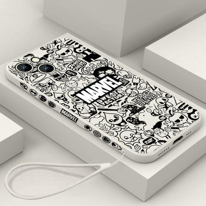 Coque Marvel Dessin pour iPhone 16 - Coque Wiqeo 10€-15€, Coque, iPhone 16, Silicone Wiqeo, Déstockeur de Coques Pour iPhone