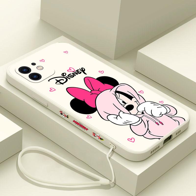 Coque pour iPhone 13 Officiel Disney Mickey et Minnie Baiser pour protéger  votre téléphone portable Coque en silicone souple avec licence officielle