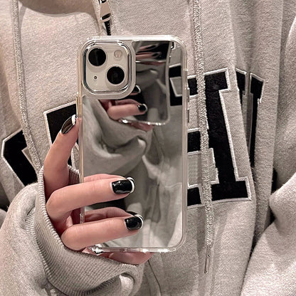 Coque Miroir Élégant En Silicone Transparent pour iPhone 15 Plus