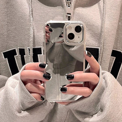 Coque Miroir Élégant En Silicone Transparent pour iPhone 15 Plus