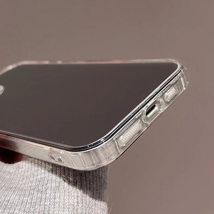 Coque Miroir Élégant En Silicone Transparent pour iPhone 15 Plus
