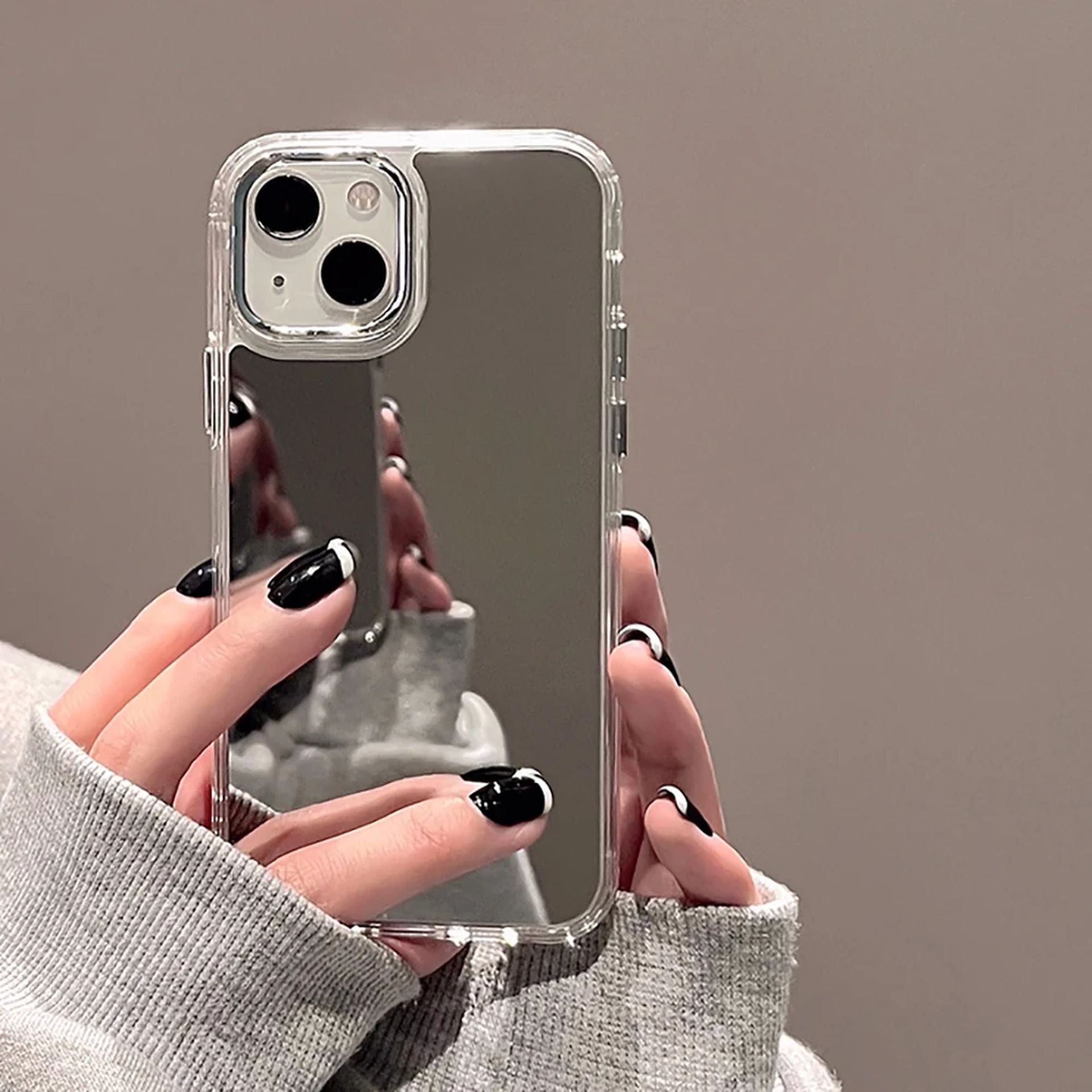 Coque Miroir Élégant En Silicone Transparent pour iPhone 15 Pro Max