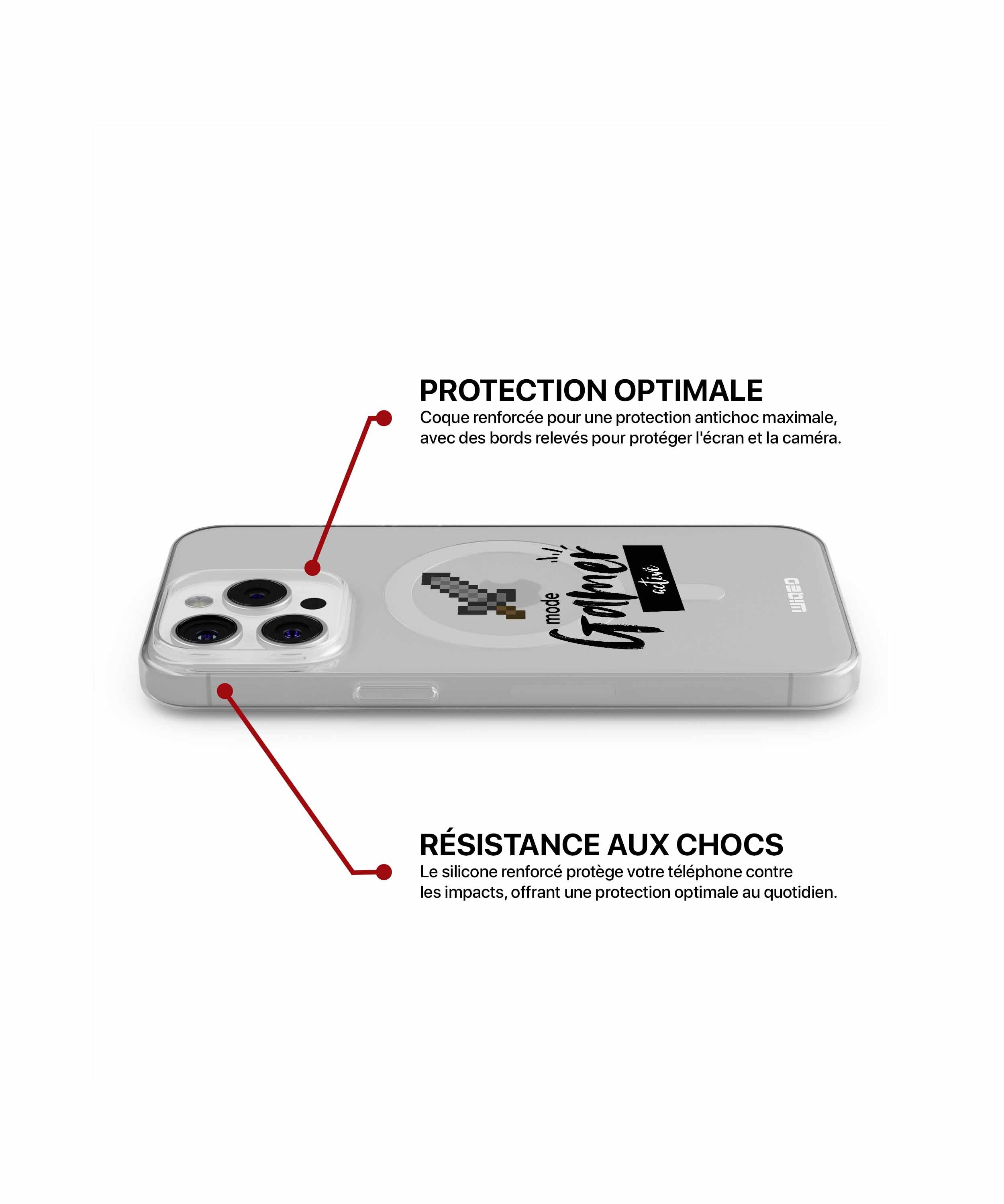 Coque mode gamer activé pour iPhone