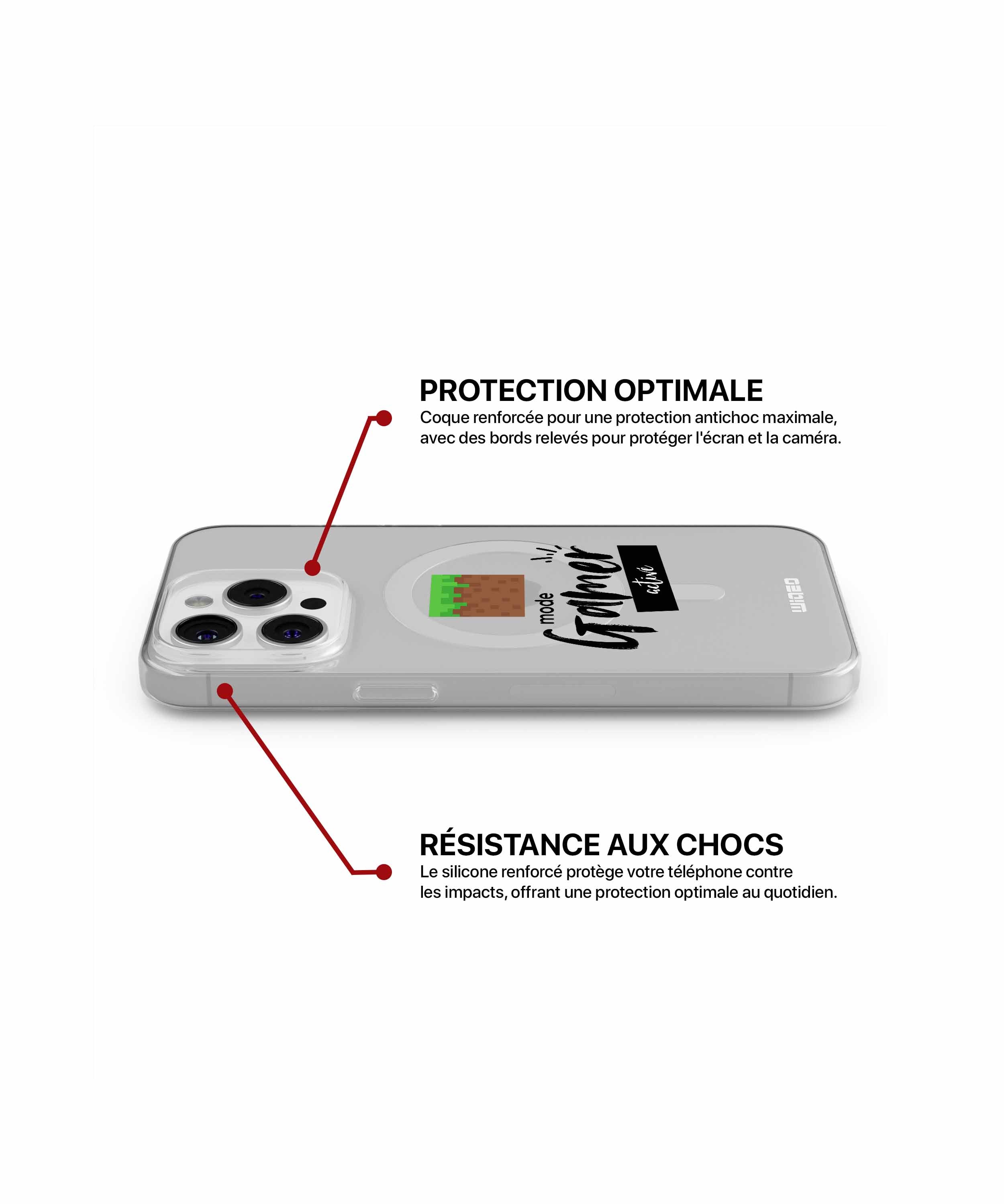 Coque mode gamer activé pour iPhone