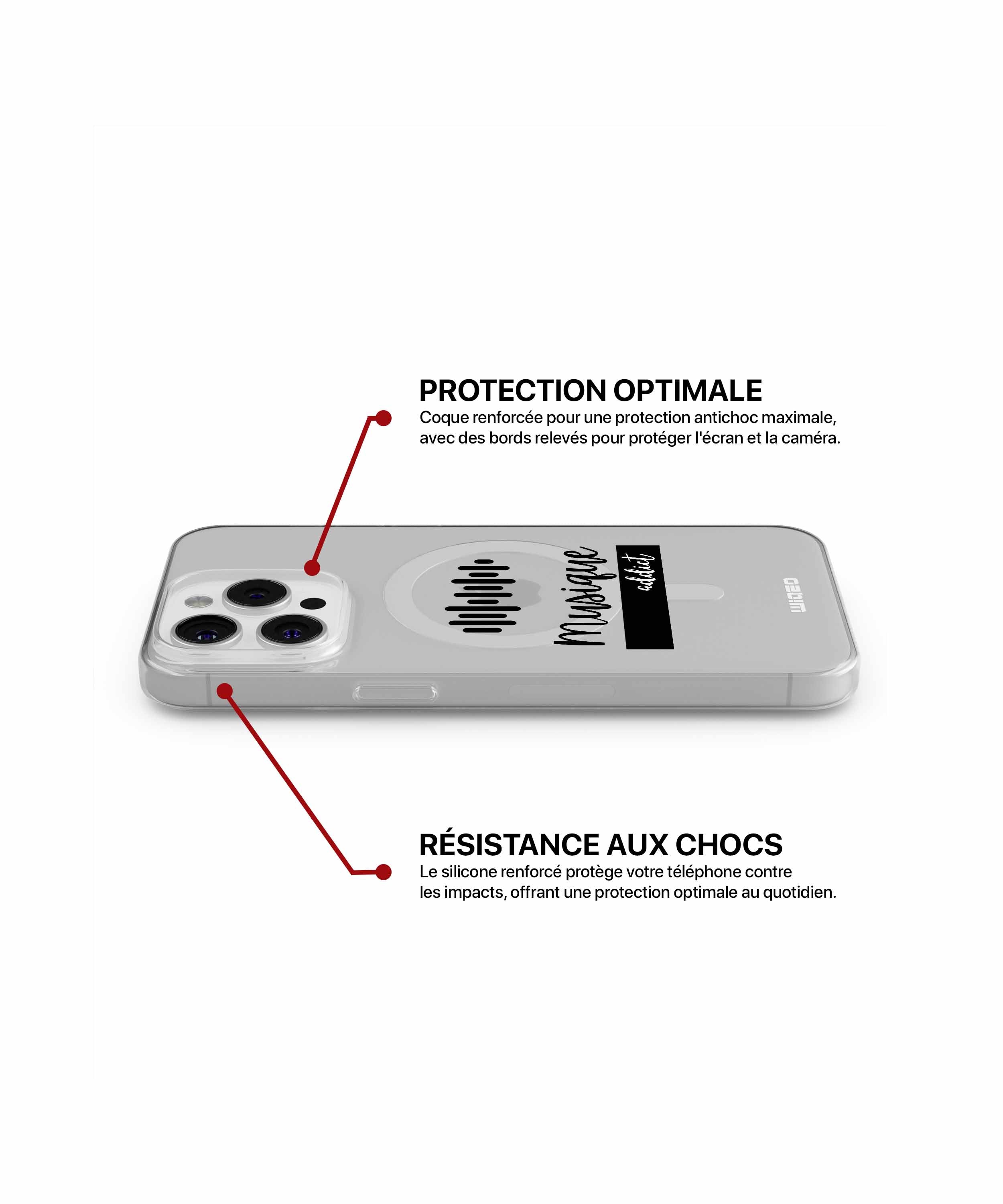 Coque musique addict pour iPhone