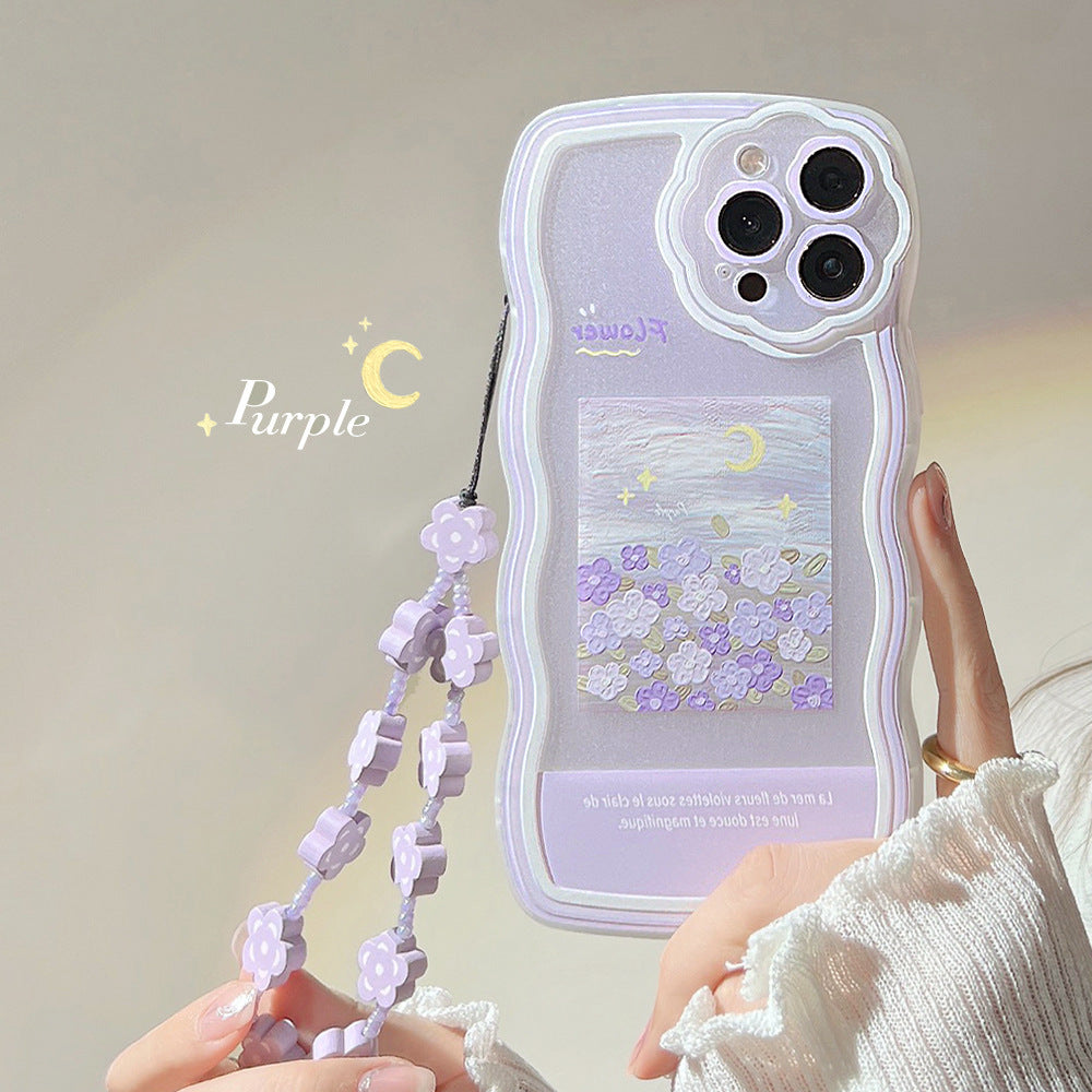 Coque Ondulée avec Chaîne pour iPhone 15