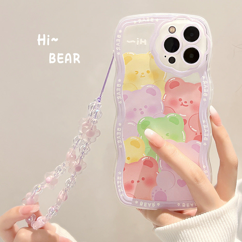Coque Ondulée avec Chaîne pour iPhone 15