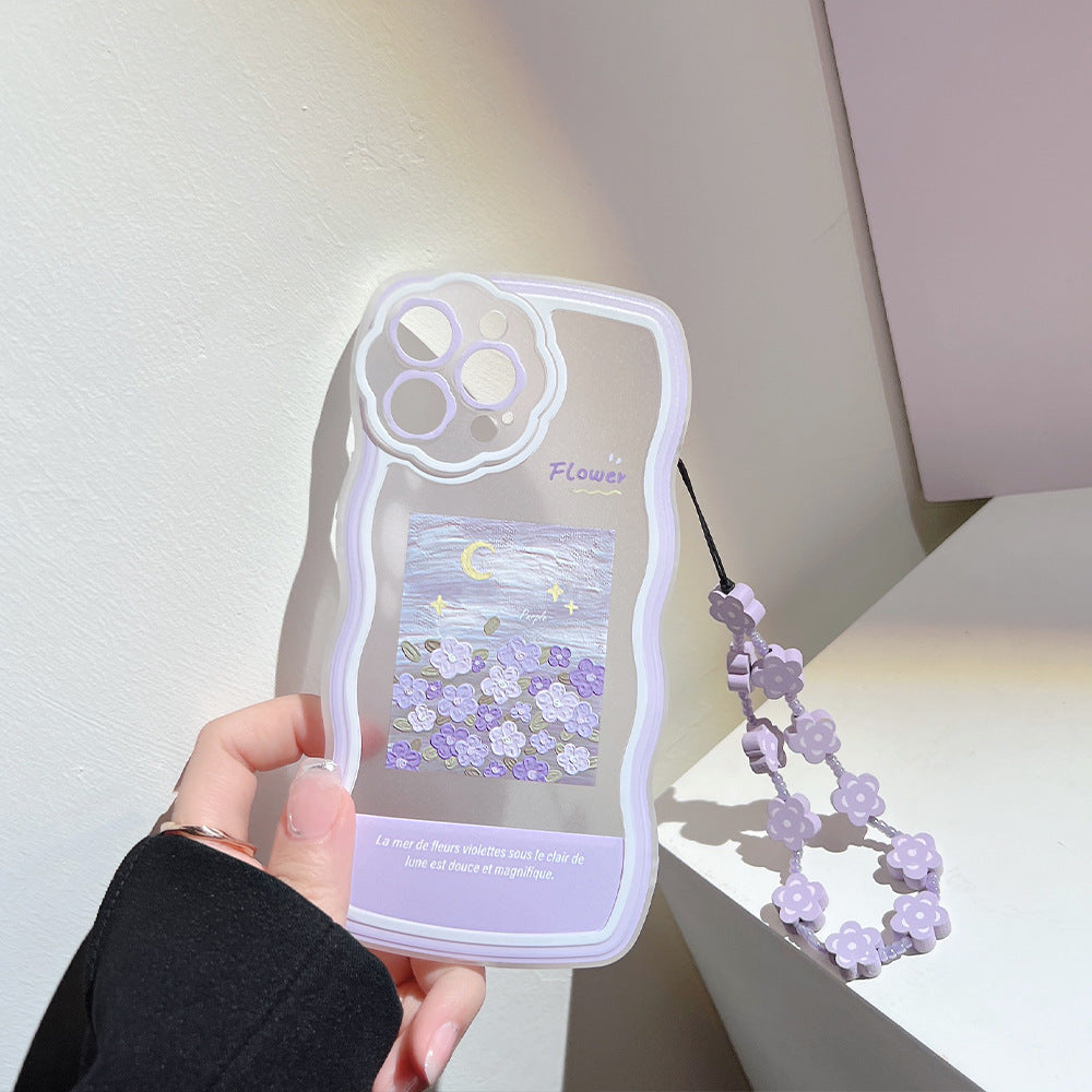 Coque Ondulée avec Chaîne pour iPhone 15