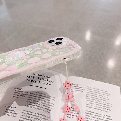 Coque Ondulée avec Chaîne pour iPhone 15