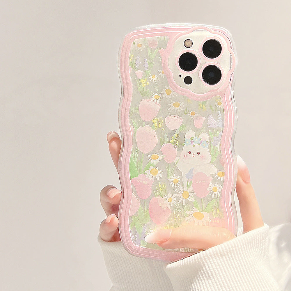 Coque Ondulée avec Chaîne pour iPhone 15 - 2 / Sans
