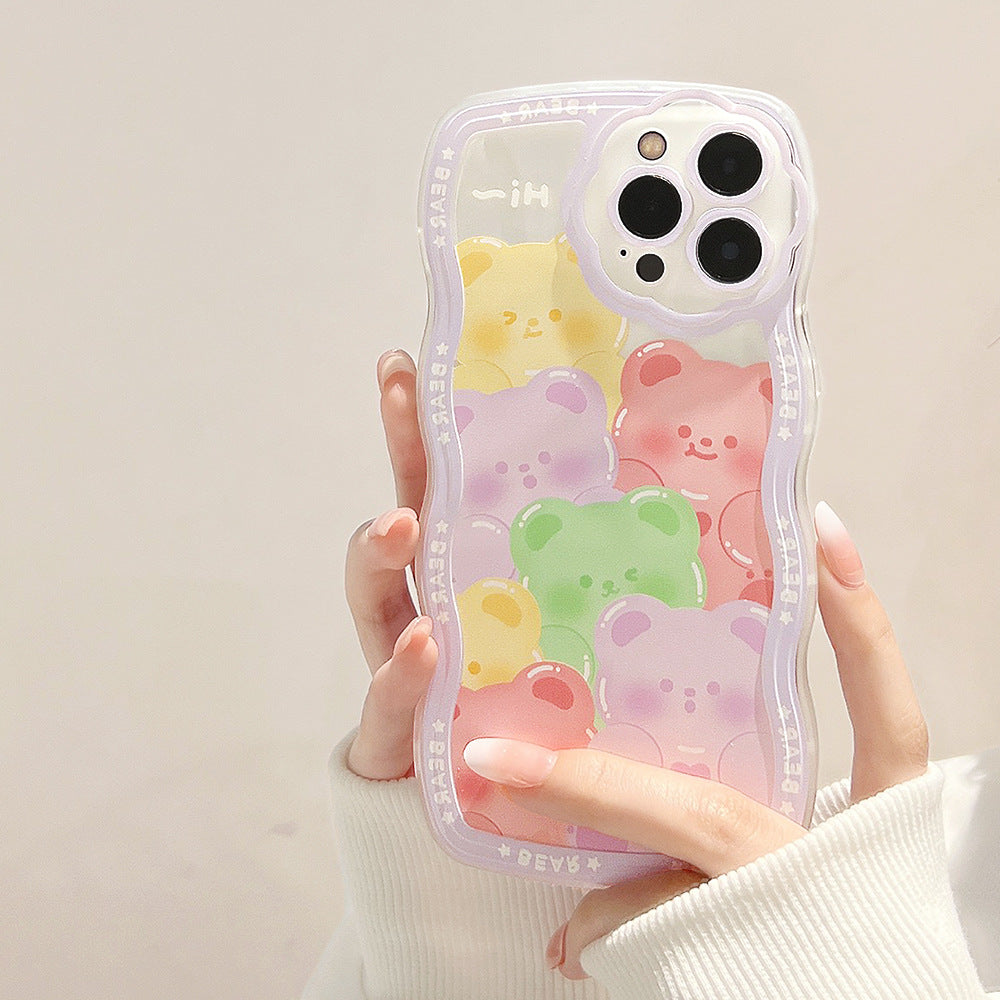 Coque Ondulée avec Chaîne pour iPhone 15 - 3 / Sans