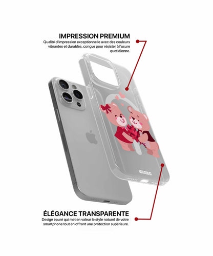 Coque oursons amoureux pour iPhone