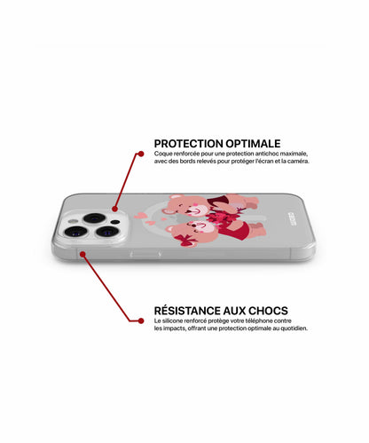 Coque oursons amoureux pour iPhone