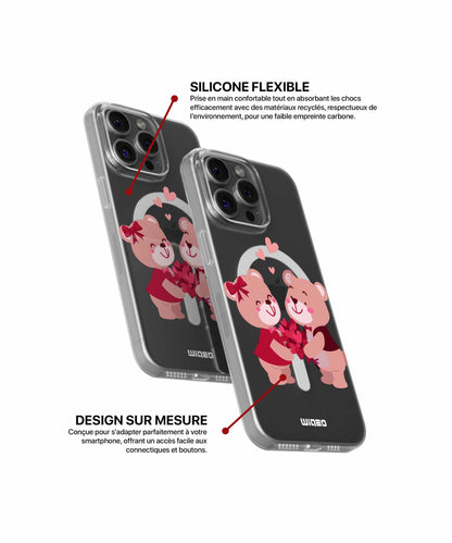 Coque oursons amoureux pour iPhone