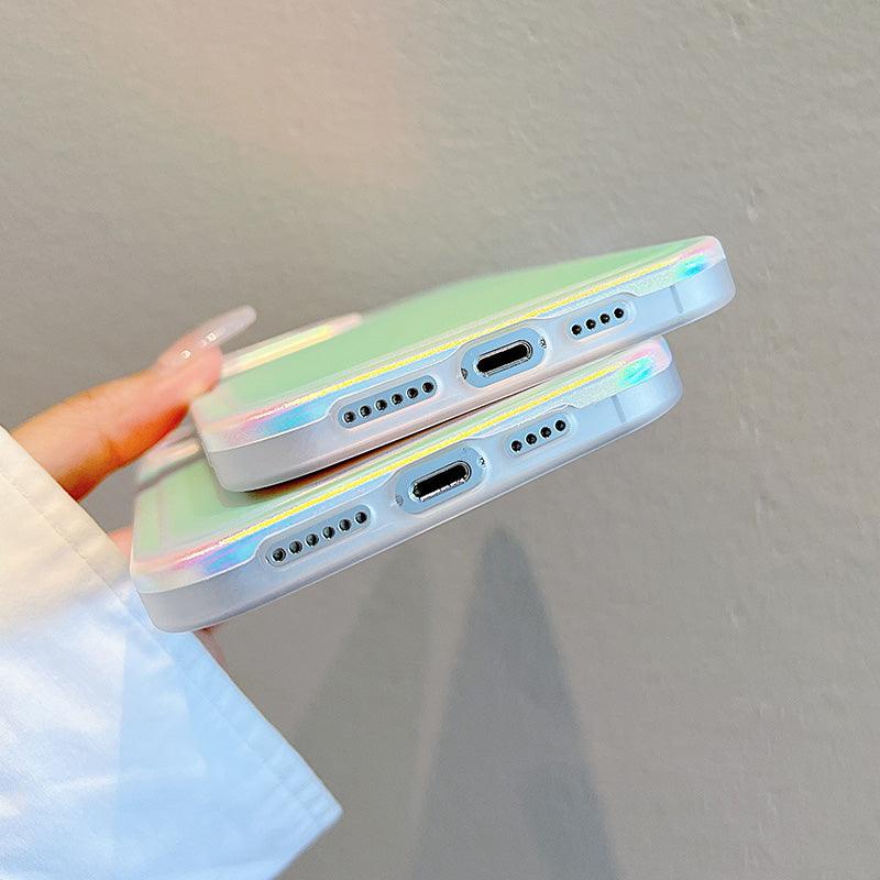 Coque Paillettes Dégradées en Silicone pour iPhone 16 Pro