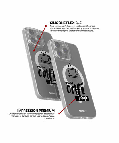 Coque pause café prolongée pour iPhone