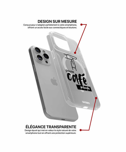 Coque pause café prolongée pour iPhone