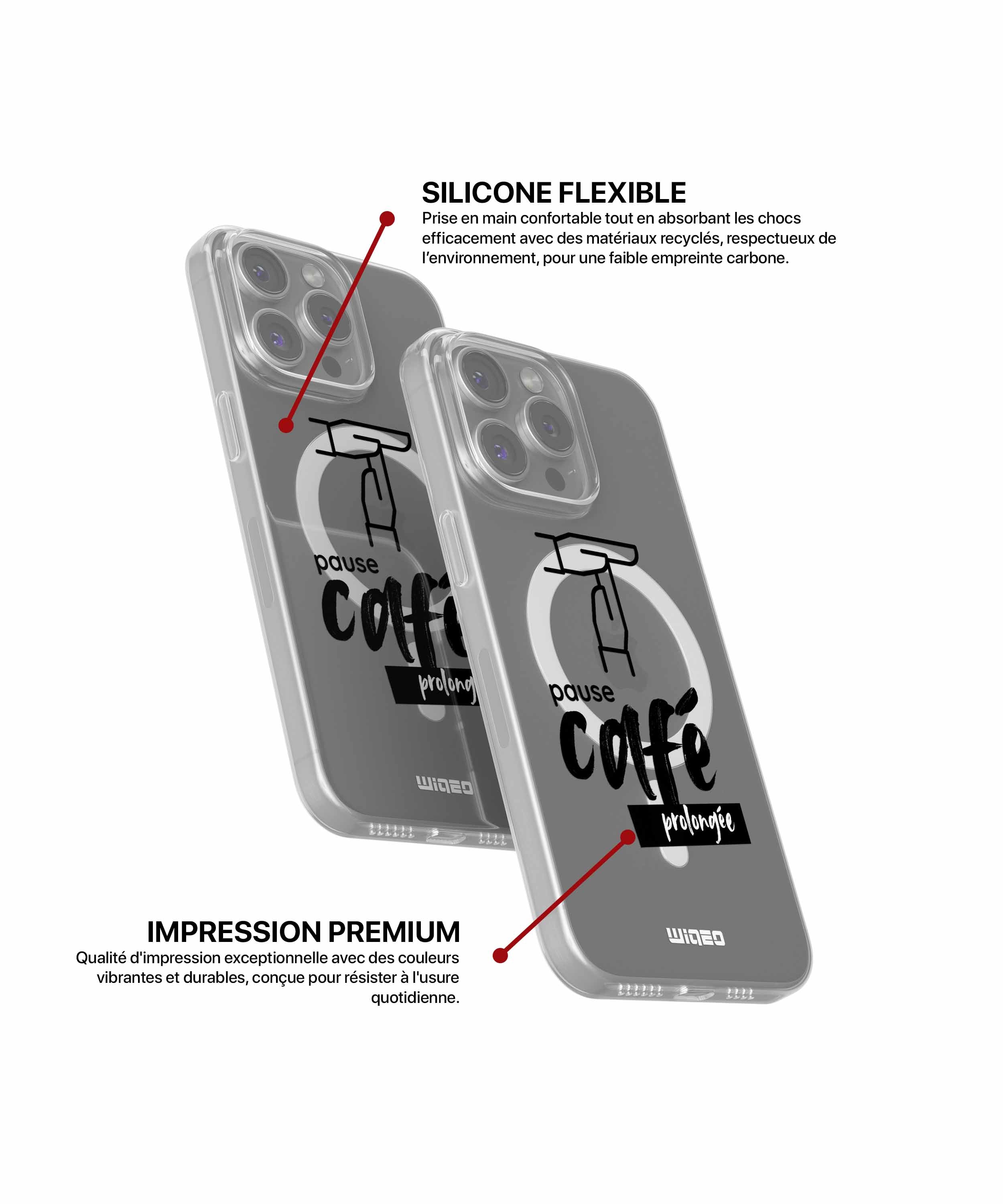 Coque pause café prolongée pour iPhone