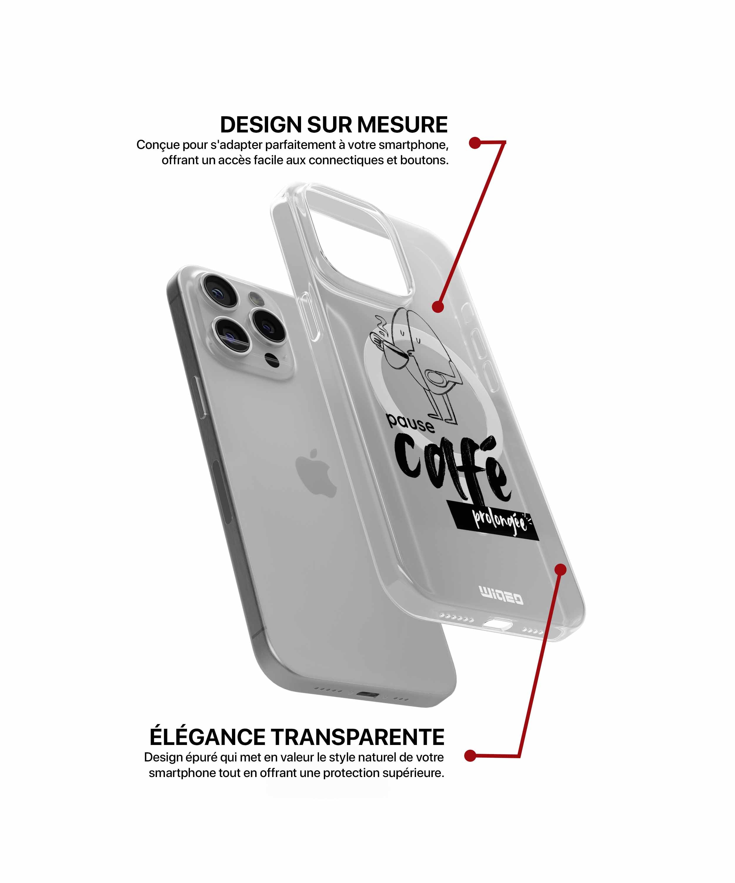 Coque pause café prolongée pour iPhone