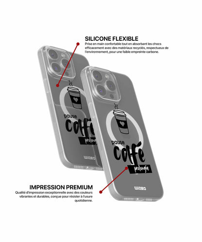 Coque pause café prolongée pour iPhone