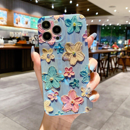 Coque Peinture à l'huile 3D Rétro pour iPhone 16