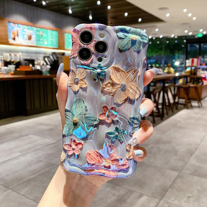 Coque Peinture à l'huile 3D Rétro pour iPhone 16 - Coque Wiqeo 10€-15€, Chaine, Coque, iPhone 16, Silicone Wiqeo, Déstockeur de Coques Pour iPhone
