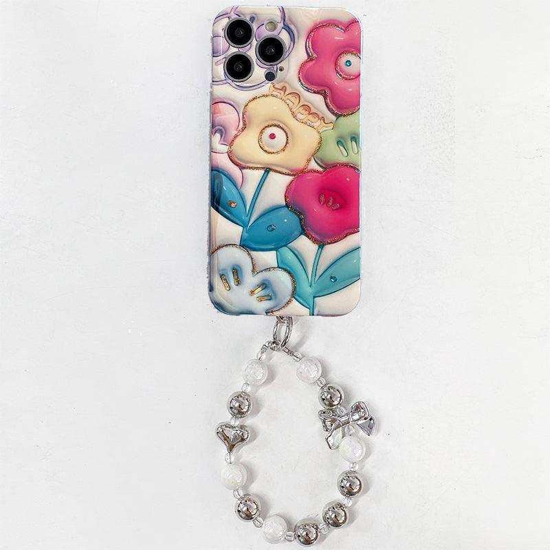 Coque Peinture à l'huile 3D Rétro pour iPhone 16 - Coque Wiqeo 10€-15€, Chaine, Coque, iPhone 16, Silicone Wiqeo, Déstockeur de Coques Pour iPhone