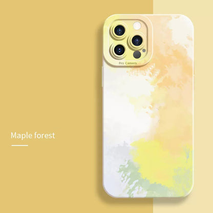 Coque Peinture à l'huile en Silicone pour iPhone 15 - 1