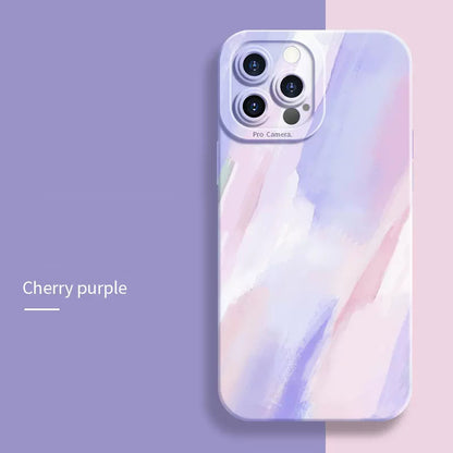 Coque Peinture à l'huile en Silicone pour iPhone 15 - 5