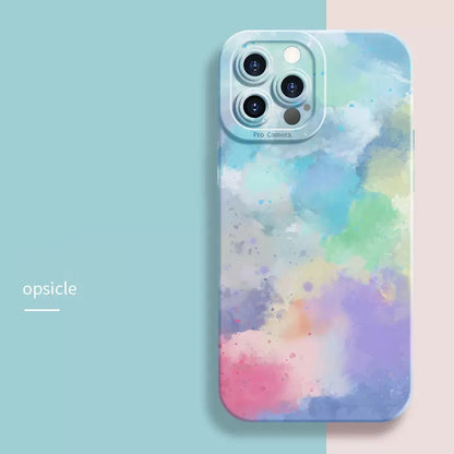 Coque Peinture à l'huile en Silicone pour iPhone 15 - 8