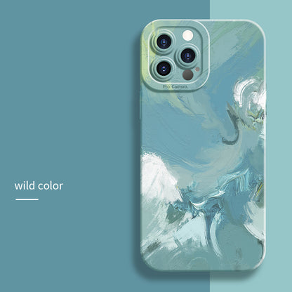 Coque Peinture Aquarelle en Silicone pour iPhone 13 Pro Max - 7