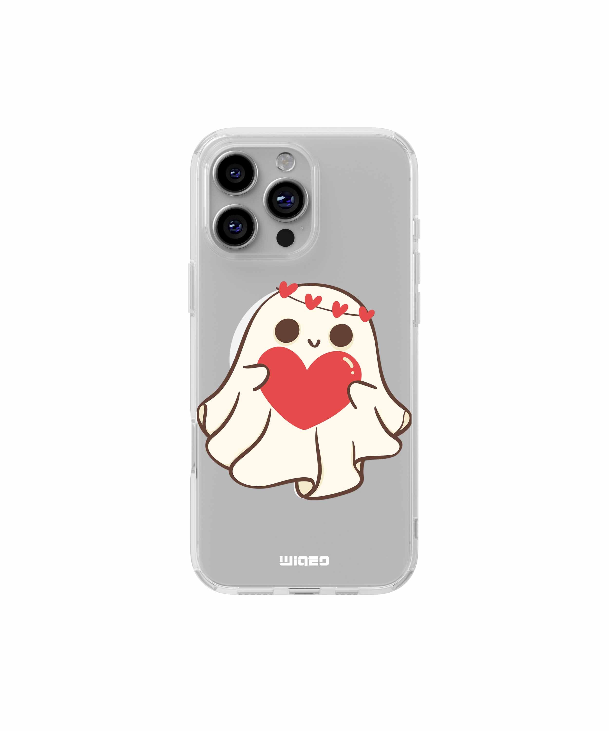 Coque petit fantôme amoureux pour iPhone