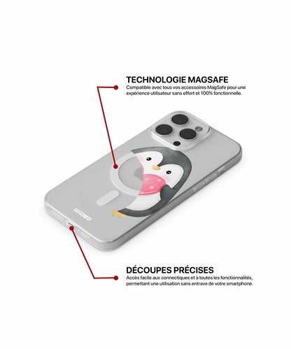 Coque petit pingouin affectueux pour iPhone