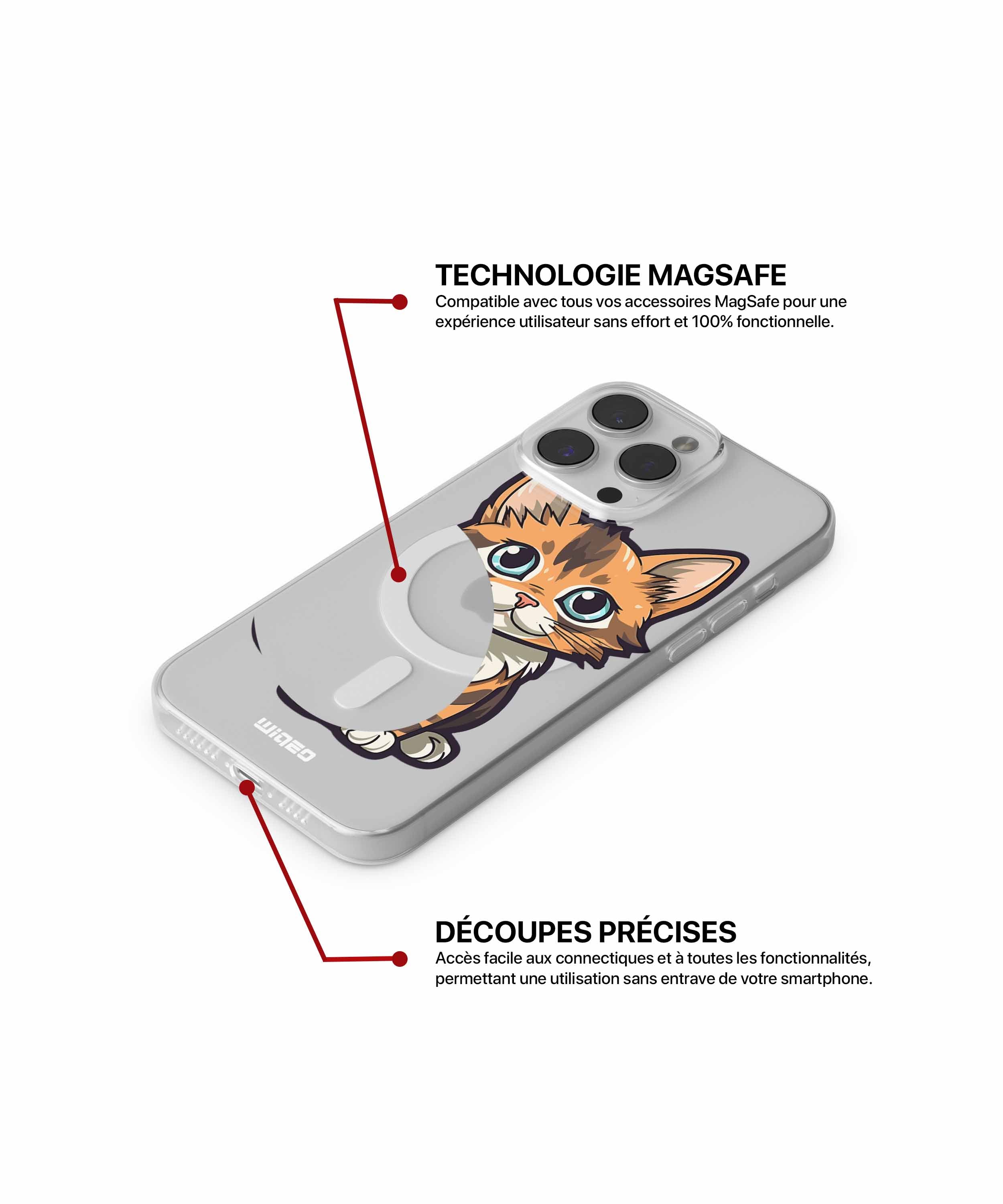 Coque petit tigré curieux pour iPhone