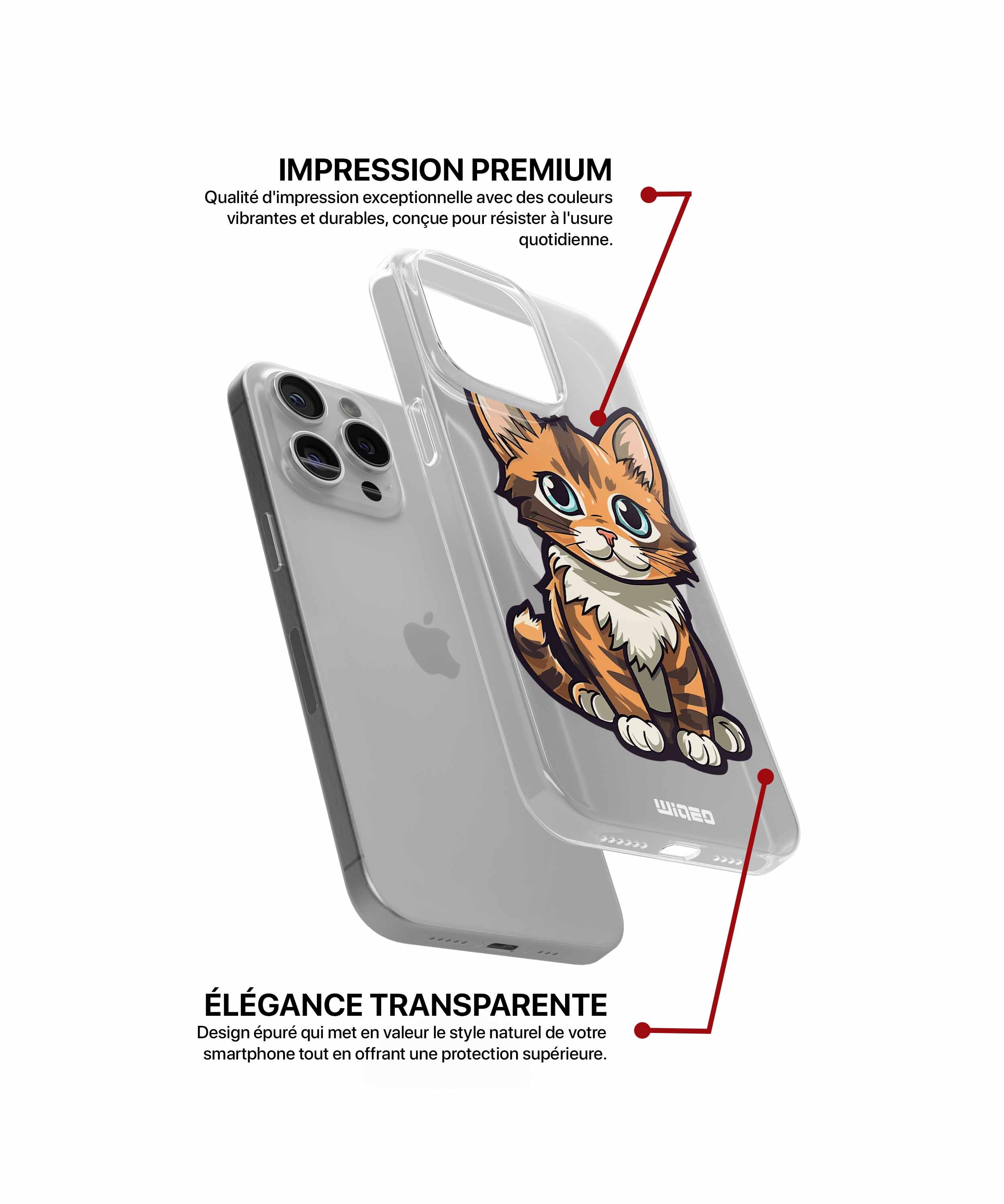 Coque petit tigré curieux pour iPhone