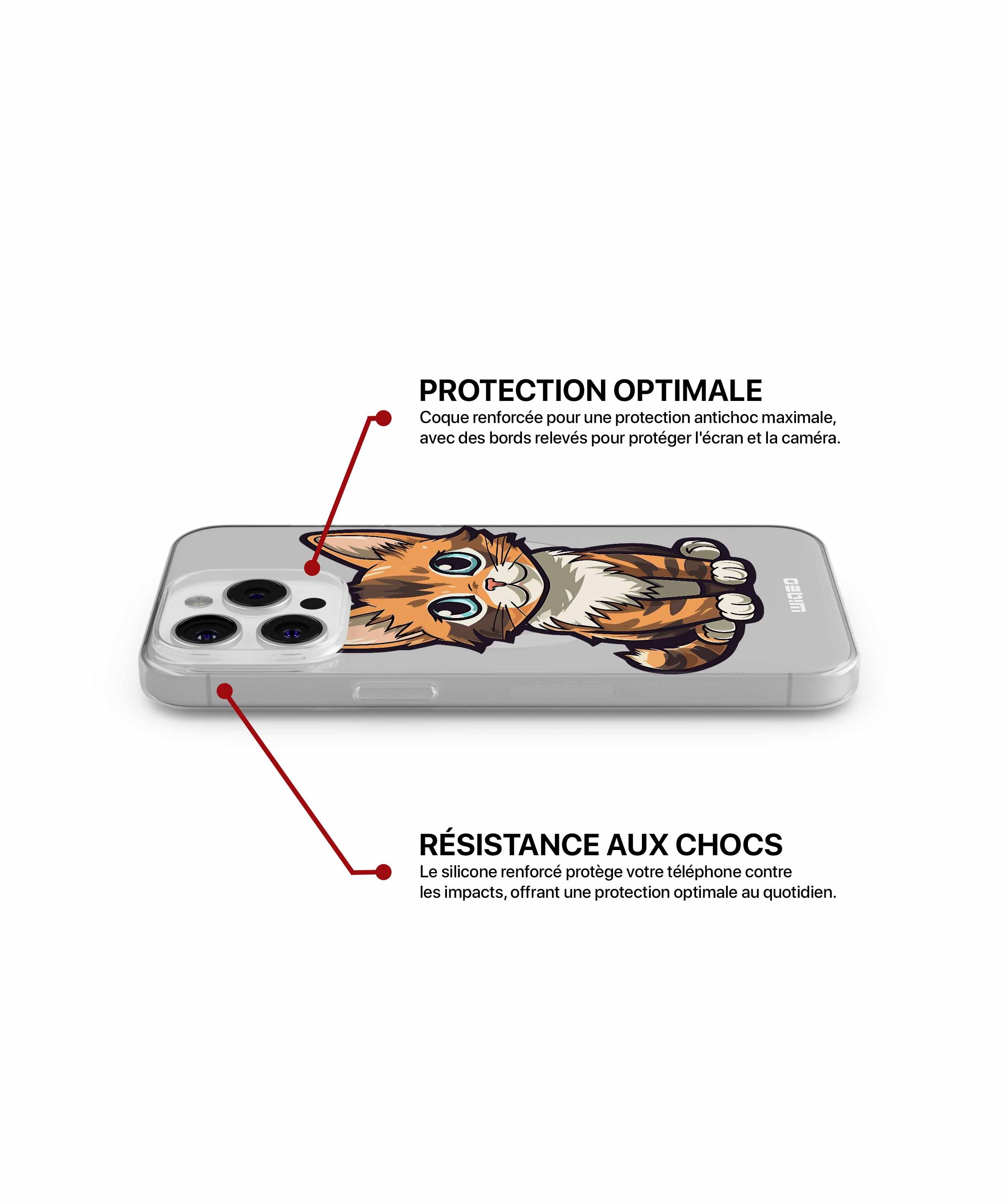 Coque petit tigré curieux pour iPhone