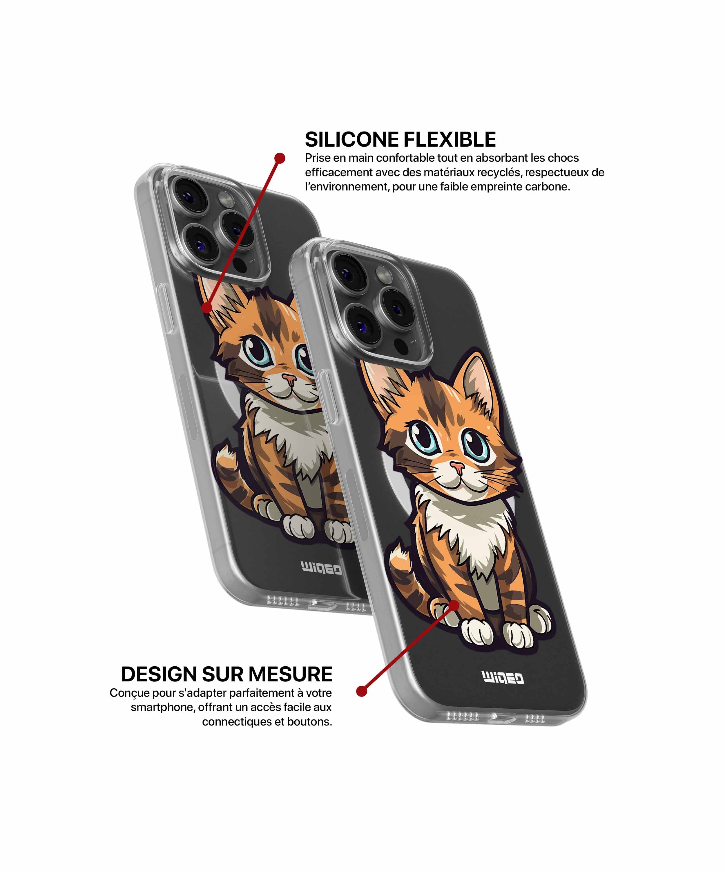 Coque petit tigré curieux pour iPhone