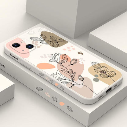 Coque Plantes Abstraites en Silicone pour iPhone 14 Pro - Coque Wiqeo 10€-15€, Coque, iPhone 14 Pro, Silicone Wiqeo, Déstockeur de Coques Pour iPhone