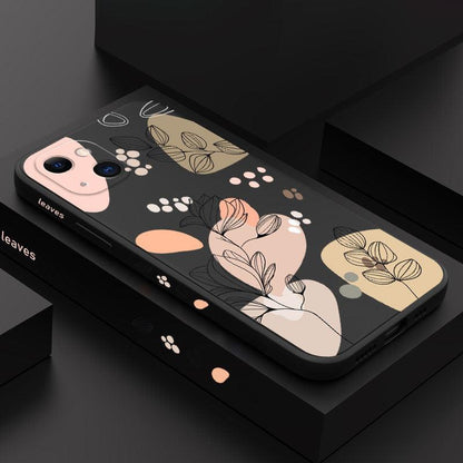 Coque Plantes Abstraites en Silicone pour iPhone 16 Plus